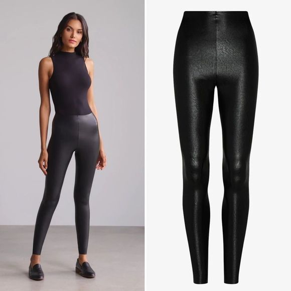 Commando Perfect Control Black Faux Leather Legging Size Medium - Picture 4 of 12